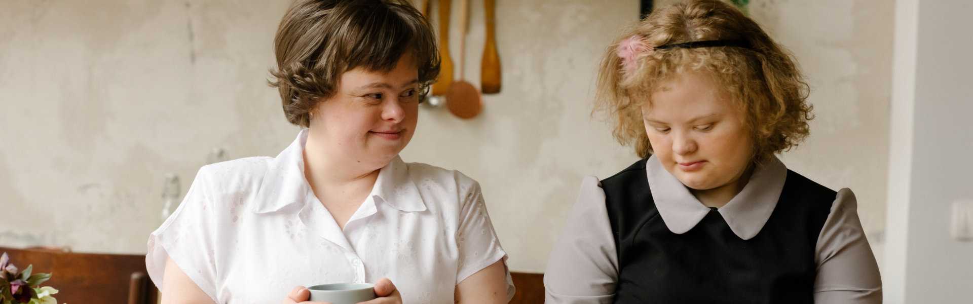 two girls in the kitchen