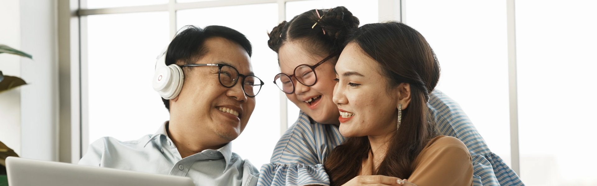 family laughing together