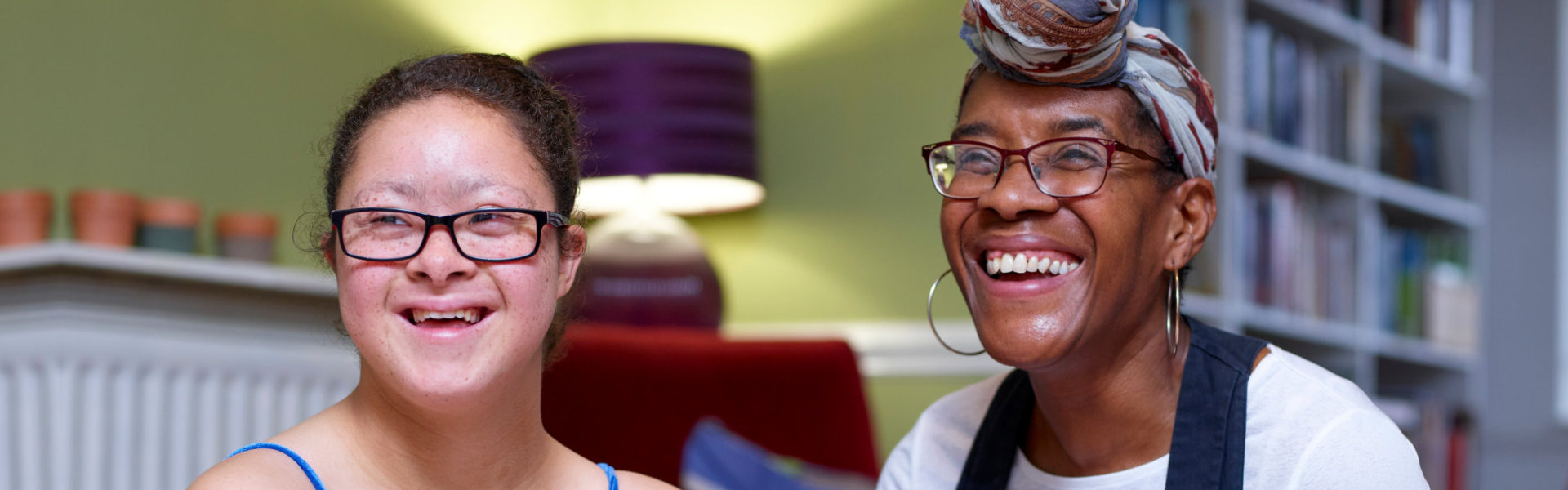 Young girl and a woman are wearing glasses